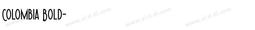 Colombia Bold字体转换